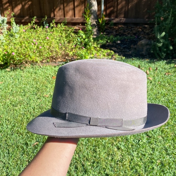 Linea Italiana Borsalino Genuine Fur Felt Fedora Modello Depositato 1857 Italia - Picture 6 of 16